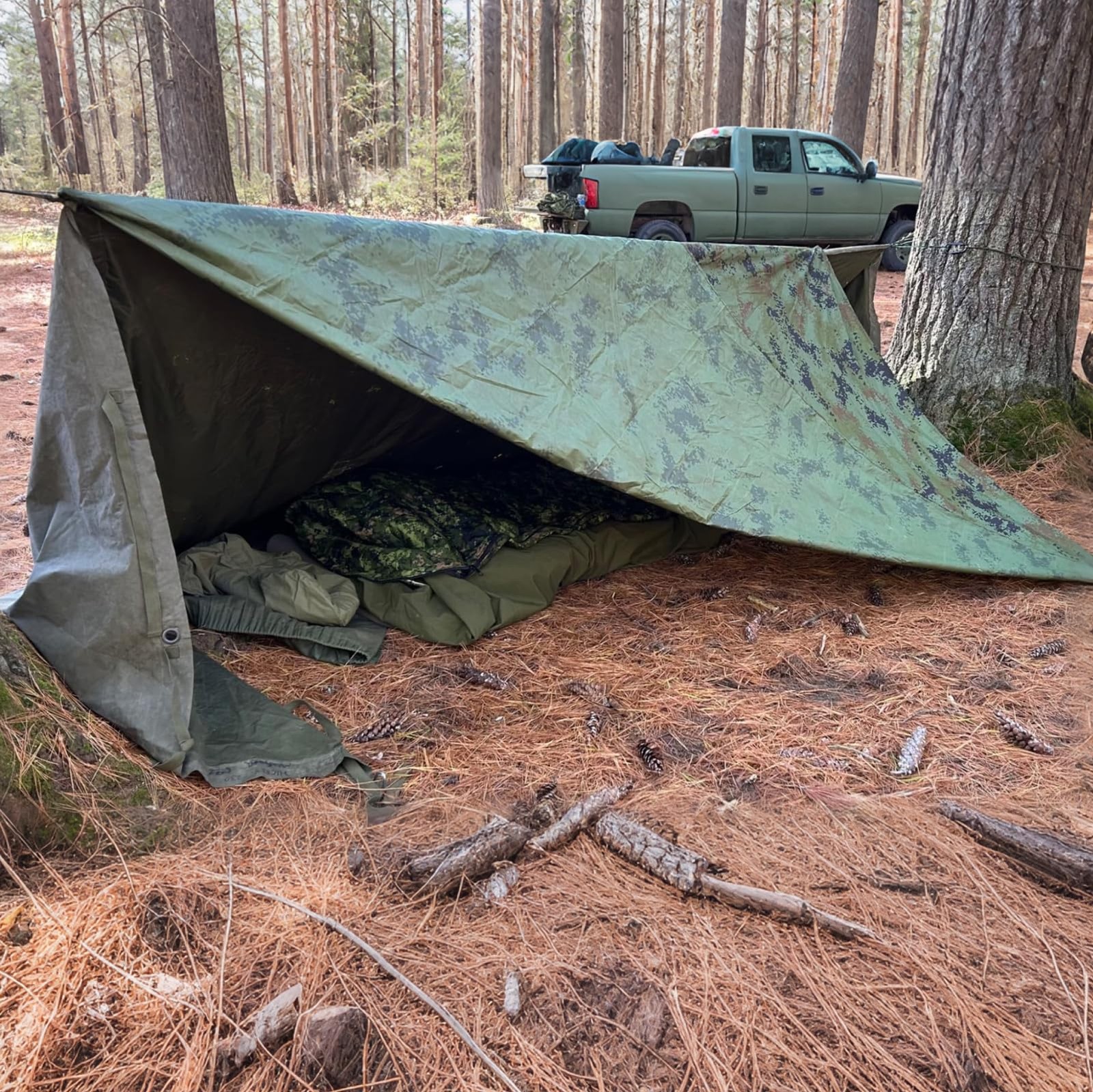 Azarxis Hammock Camping Tarp Rain Fly, 7.55 x 4.59 ft, #01 Camouflage