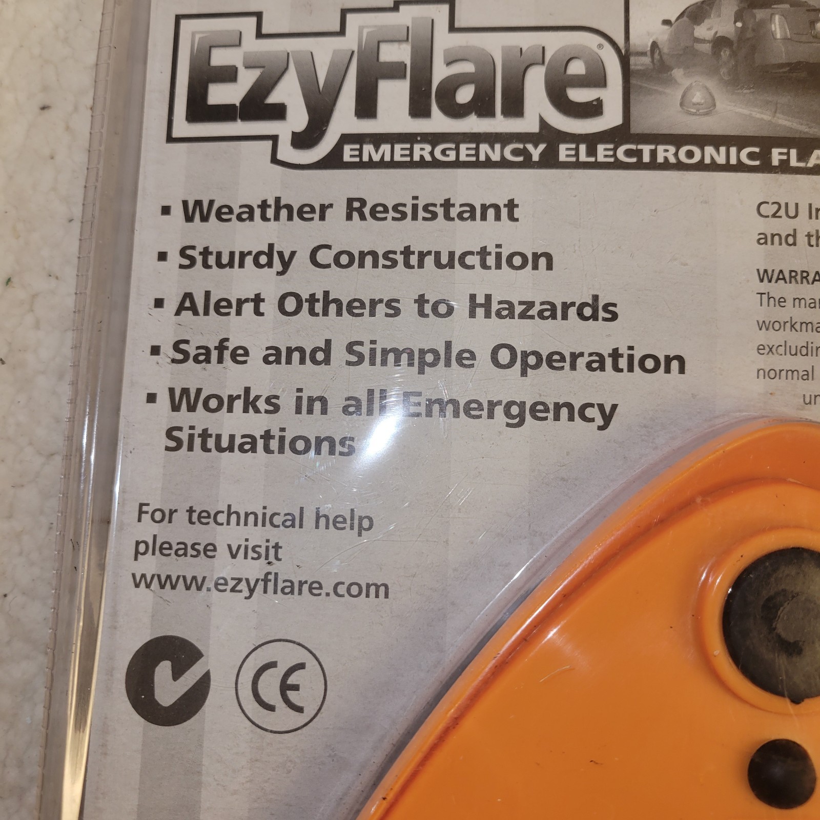 EzyFlare EZY FLARE Emergency Roadside Electronic Flashing LED Warning Light NEW!