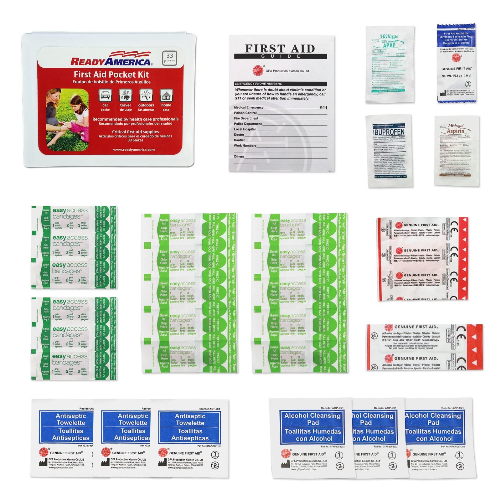Ready America 72 Hour Emergency Kit, 1-Person, 3-Day Tote, Includes First Aid…