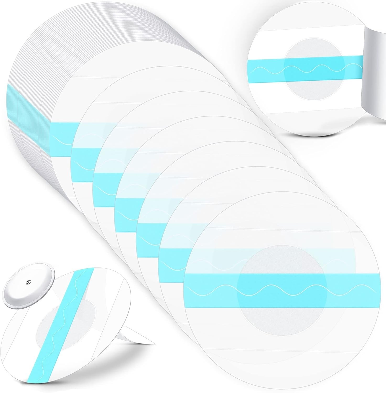 Transparent CGM Adhesive Patches – 48 Pack, Waterproof & Sweatproof Protection