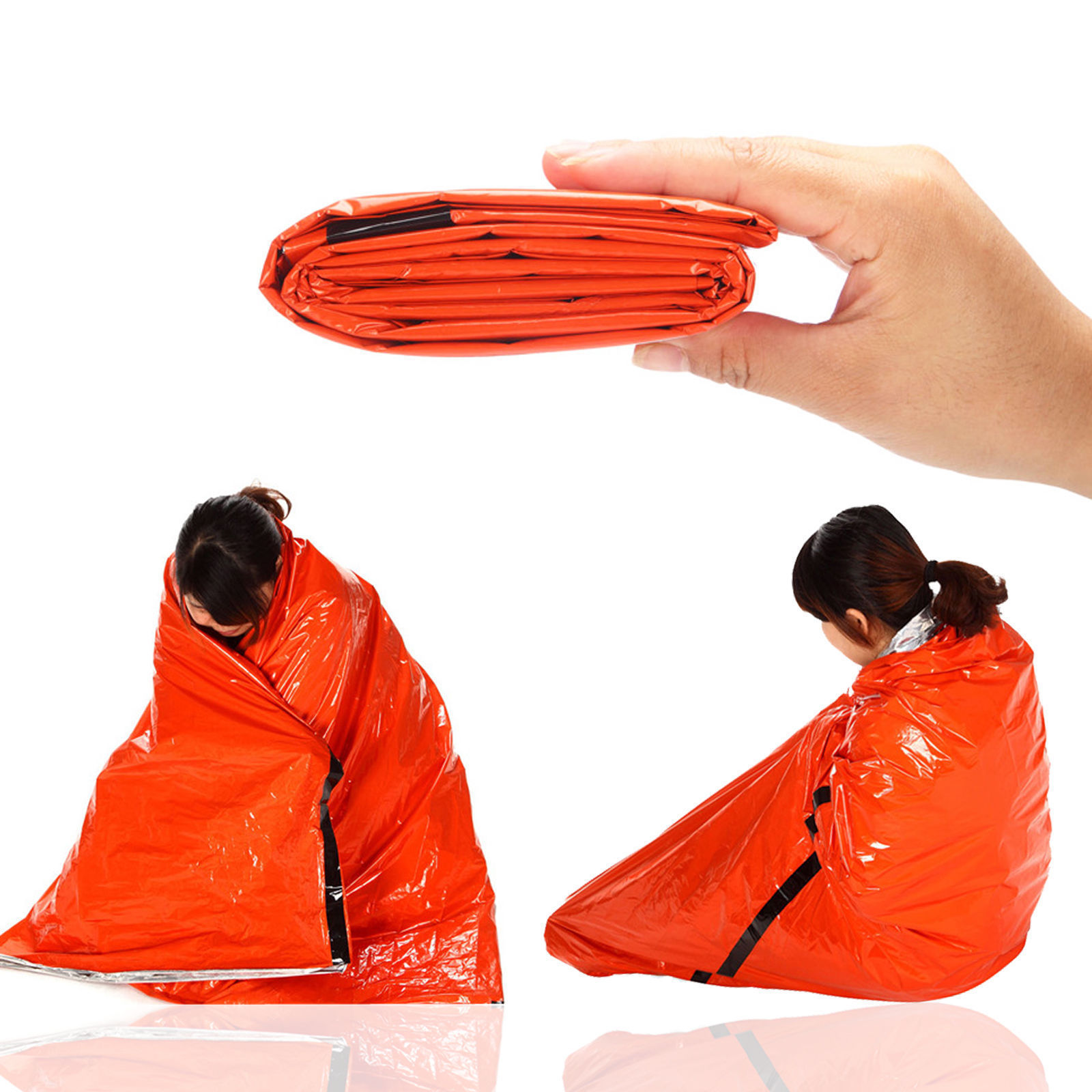 Camping Thermal Sleeping Bag Emergency Survival Hiking Blanket Gear Kit Outdoor