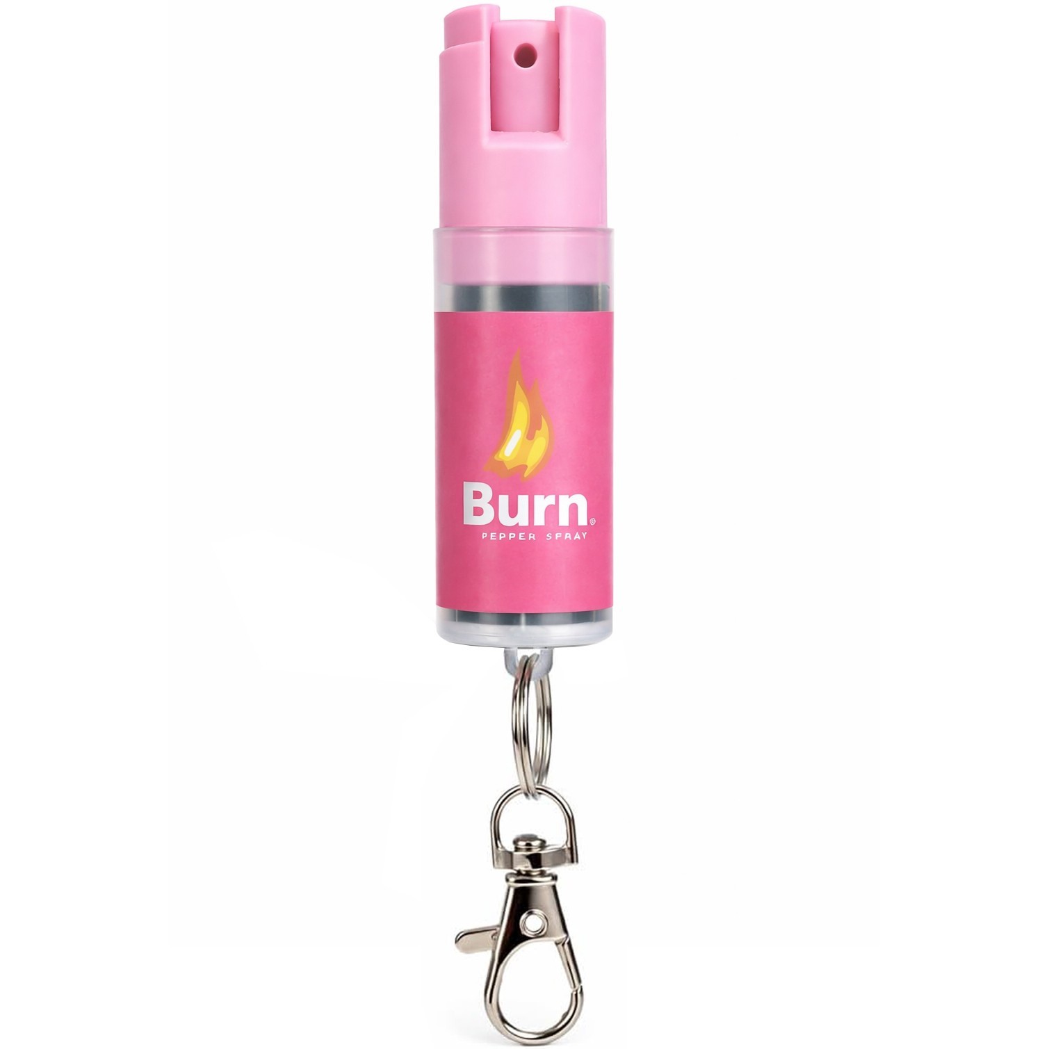2 PACK BURN Pepper Spray Keychain 1/2oz Women Self Defense Security Pink