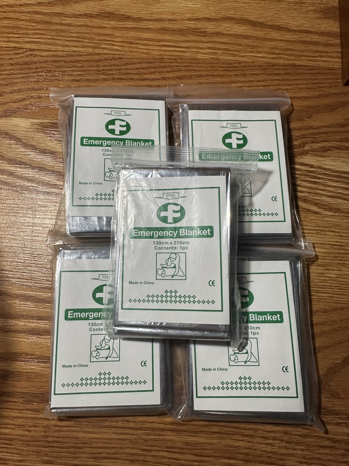Emergency Hiking Rescue Space Thermal Blankets 130cm X 210cm Lot Of 5 Brand New