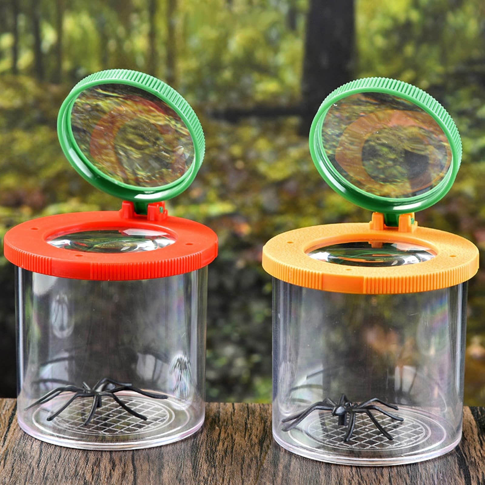 Tumbler Magnifiers for Kids, 2 Pack Magnifying Glass for Kids Insect Viewer for 3Fac…