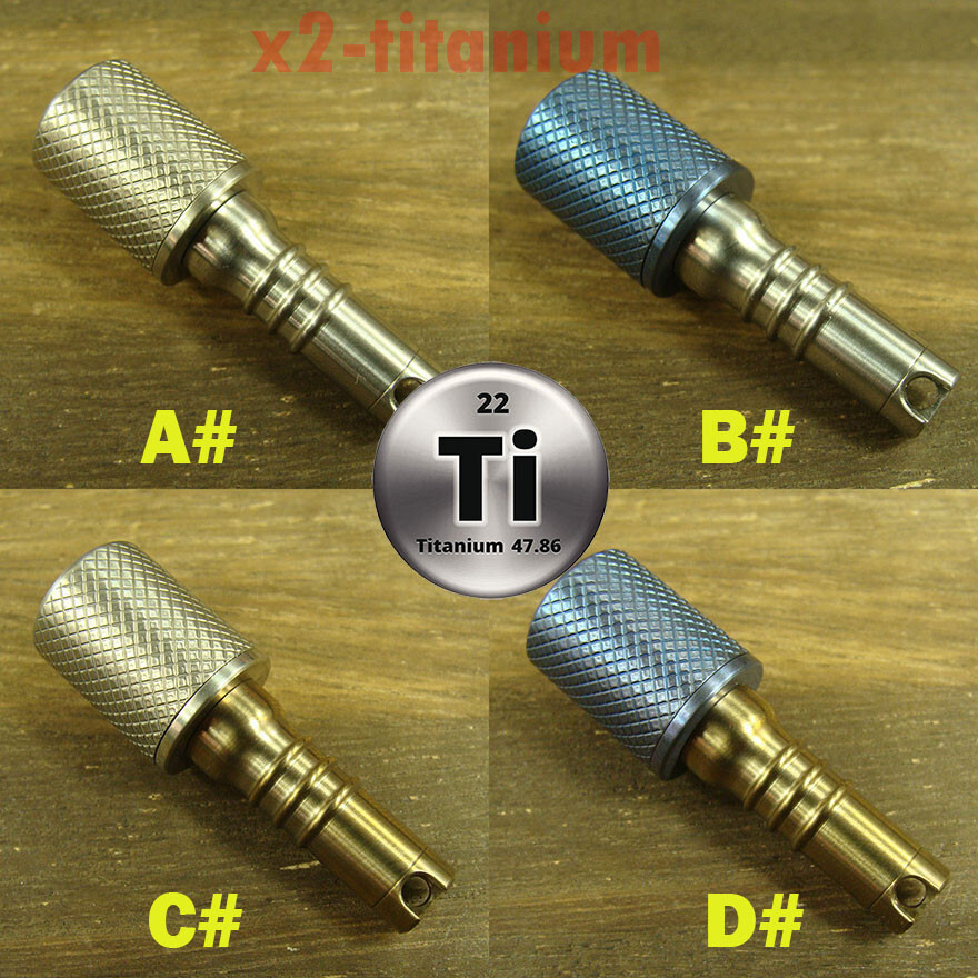 Titanium Ti capsule water proof case key chain pendant outdoor EDC gear Ti063