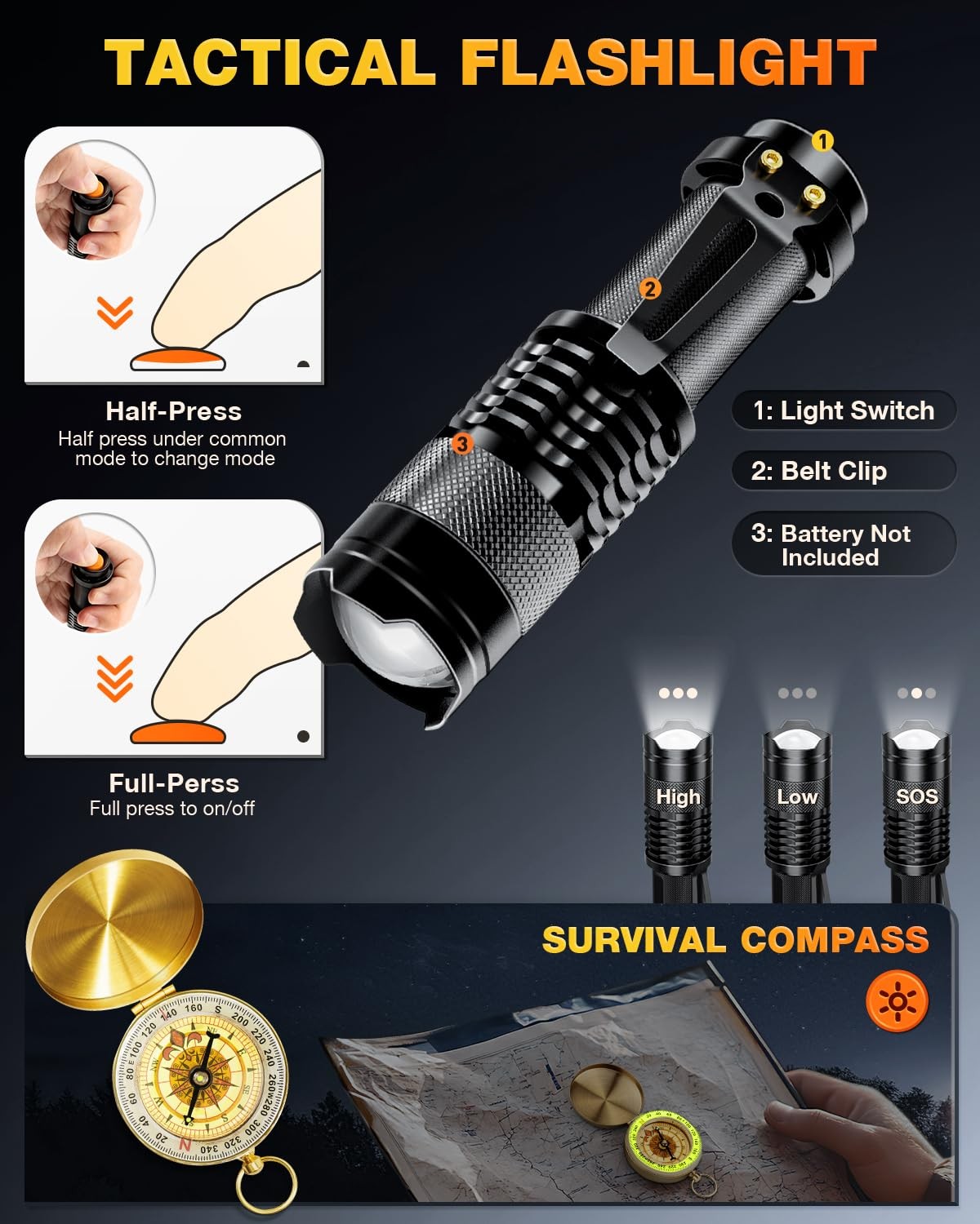 Gifts for Men-Christmas | 21-in-1 Survival Gear & Camping Accessories | Fishi…