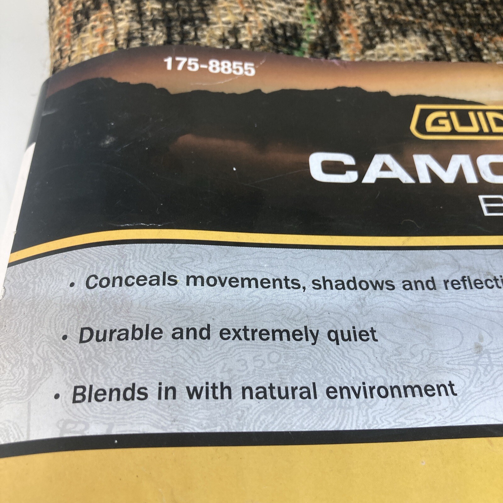 NWT Guidesman Camo Camouflage Fabric Cloth Burlap 54” x 12 ‘ 175-8855 Camping