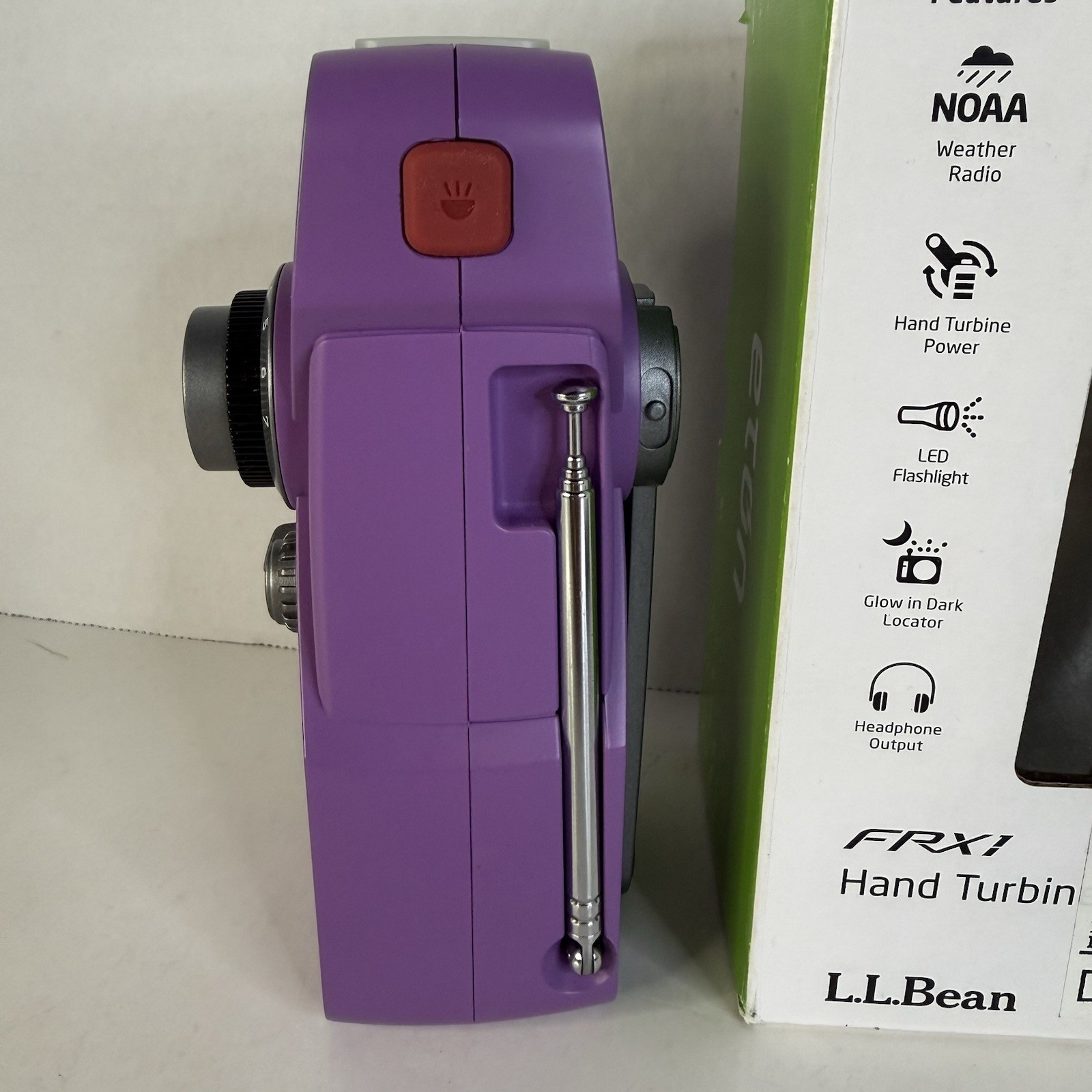 LL Bean/ Eton/FRX1 Mini Emergency Radio/NOAA Weather Alert Purple