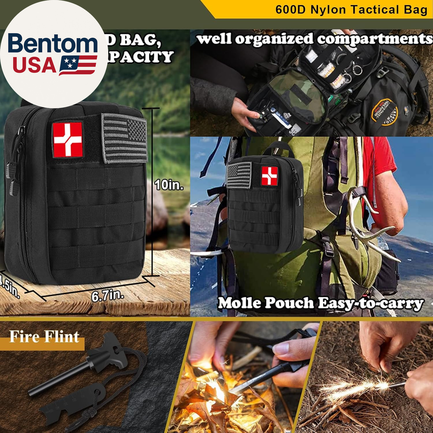 318 PCS Emergency Survival Kit, Survival Gear and Equipment First Aid Kit Med Su