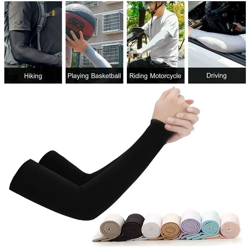 2Pcs Arm Sleeves – UV Protection, Cooling, Warm, Sports, Cycling, Running