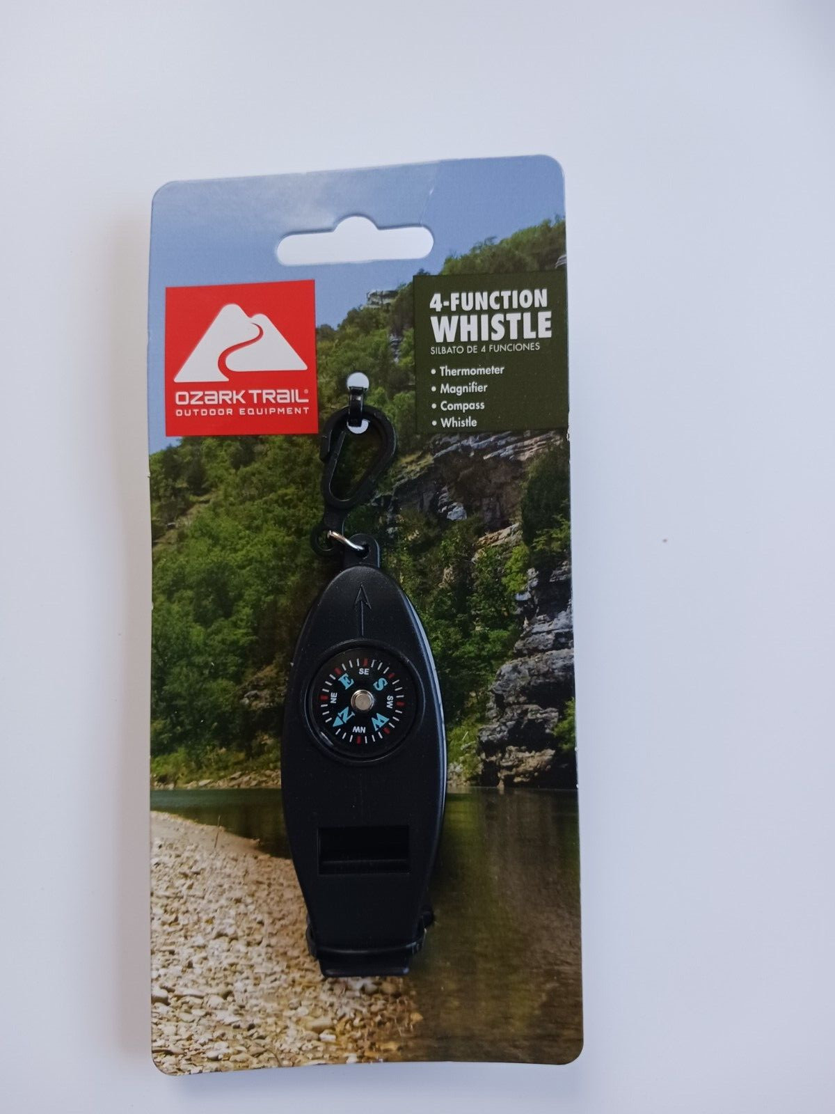 Ozark Trail 4-Function Whistle-thermometer, Magnifier, Compass, Whistle- New