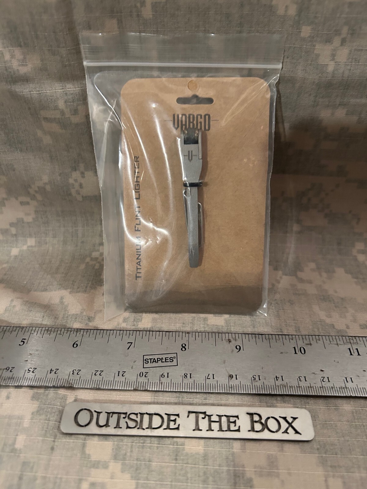 Emergency/Survival: Vargo Titanium Flint Lighter, FIRE STARTER – ONLY 0.3 OZ