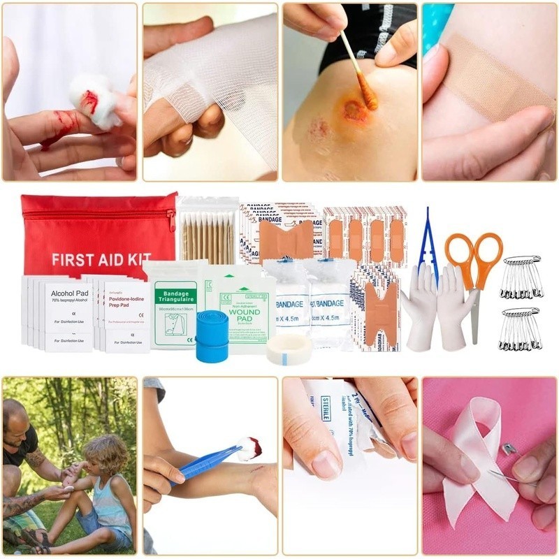 250Pcs Survival Gear First Aid Kit Emergency Tent Emergency Kit for Hiking New