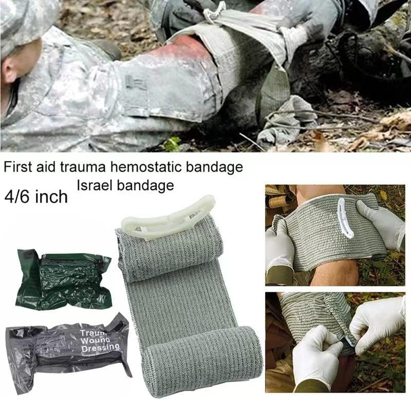 Portable 6 Inch Israeli Bandages – 10 Pack Trauma Wound Seal for Outdoor Use