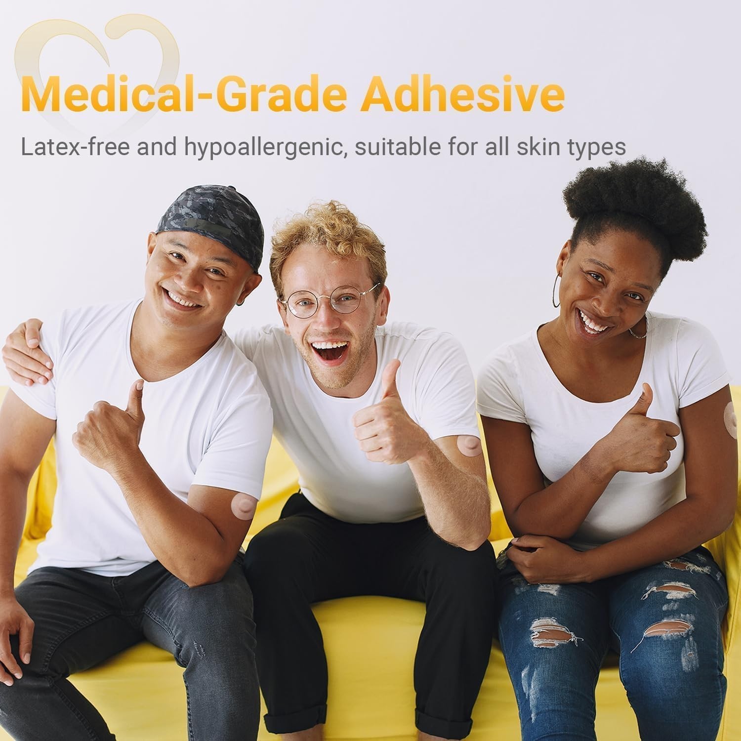 Hypoallergenic Breathable 20-Pack Libre 3 Patches with Hard Cap for Protection