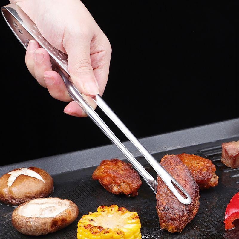 StainlessSteel FoodClipsKitchen Clips Korean Barbecue Tweezers Extended Barbecue