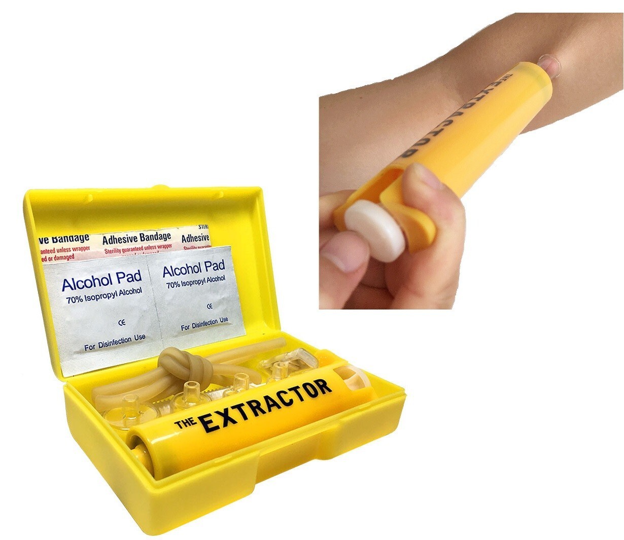 Portable Outdoors Insect Bee Sting Snake Bite Venom Extractor Suction Kit Tool