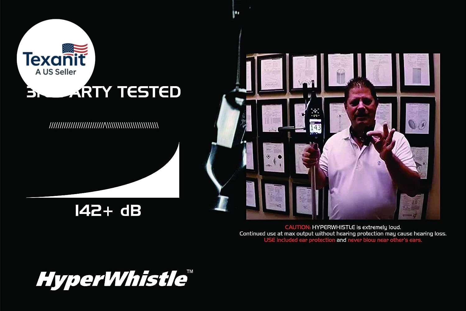 the Original Worlds Loudest Whistle up to 142Db Loud, Very Long Range, for Refer