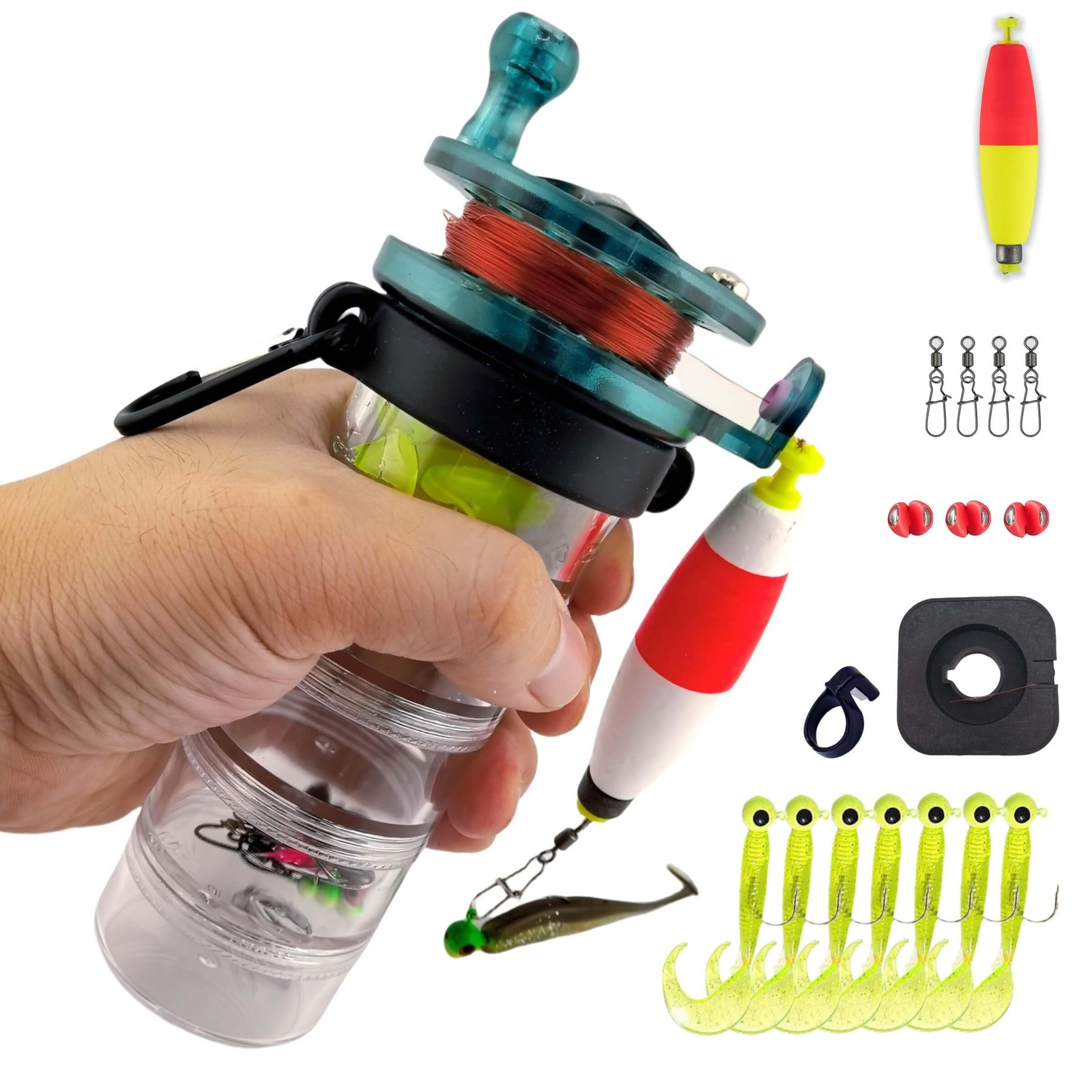 Pocket All-in-One Fishing Rod Small Pen Fishing Pole for Camping Bushcraft Su…