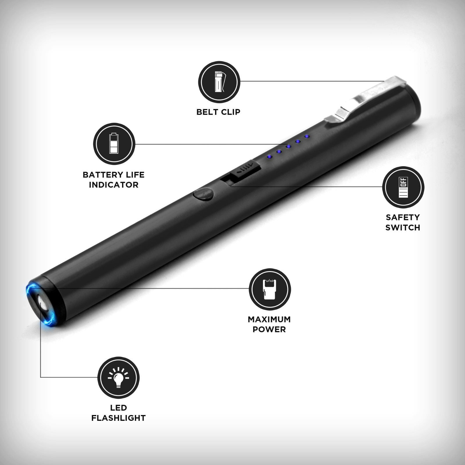 Enlight Compact Safety Pen Flashlight | 110 Lumens w/ Charging Indicator