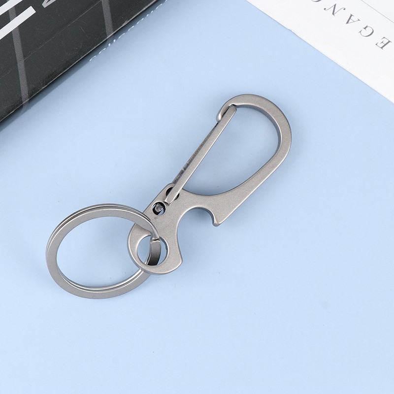 Titanium Alloy Carabiner Multi-function Keychain Outdoor Key Chain Ring Buckle
