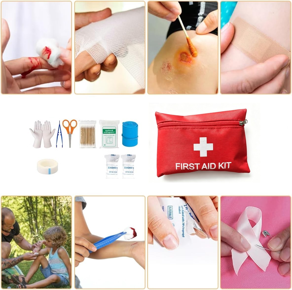 29in1 Emergency Survival Kit First Aid Supplies Camping Bug Out Bag Fire Starter