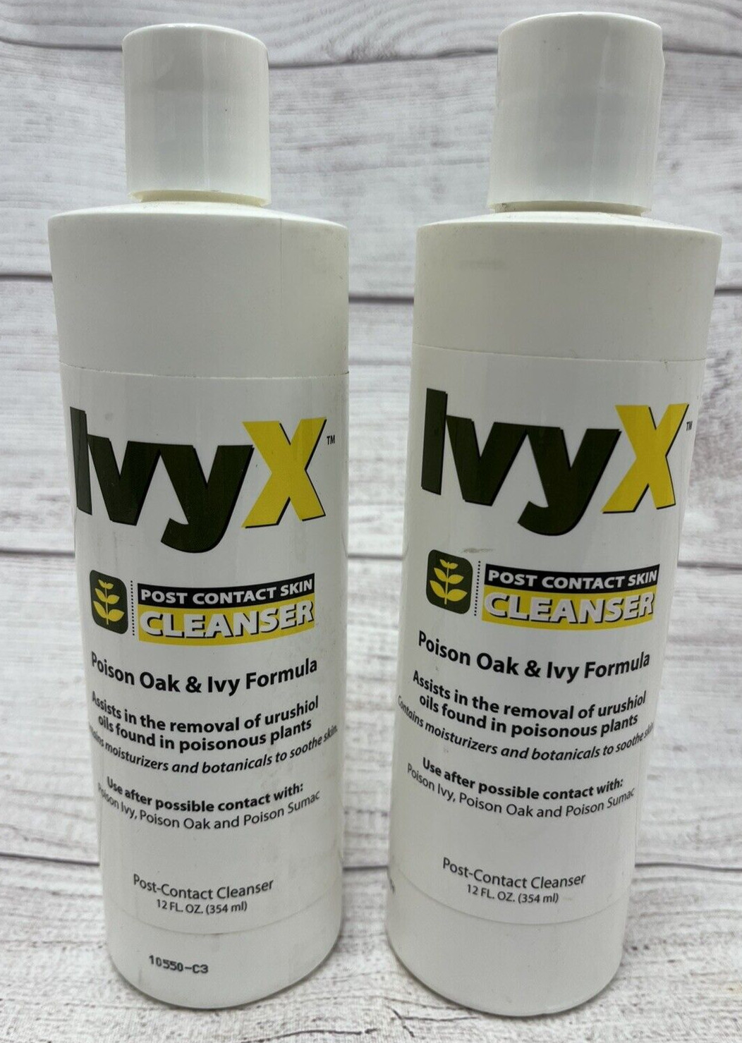 IvyX Post Contact Skin Cleanser Poison Ivy Oak Sumac Rash Preventer 2 Pack 12 oz