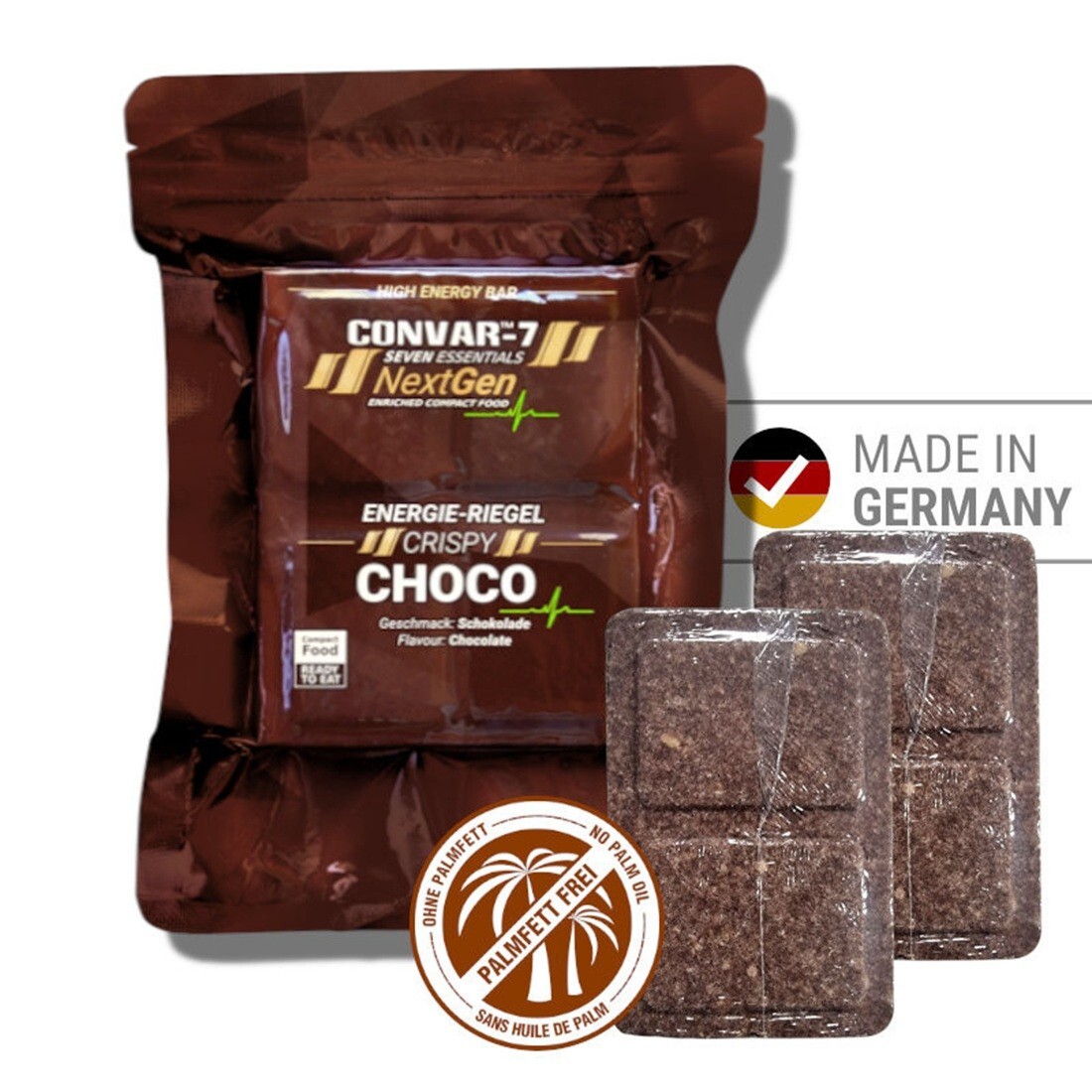 2 Bars Energy Bars CONVAR NextGen Crispy Choco, 120g – Emergency Food