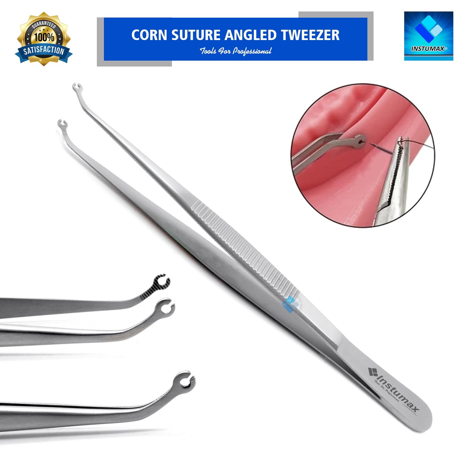 Surgical Suture Kit Basic First Aid Set Medical Tweezer Needle Holder Forceps