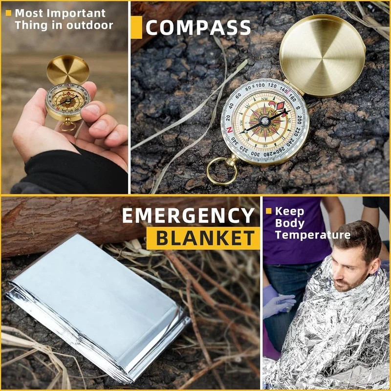57pc Emergency Survival Kit Outdoor Camping Tools Gift