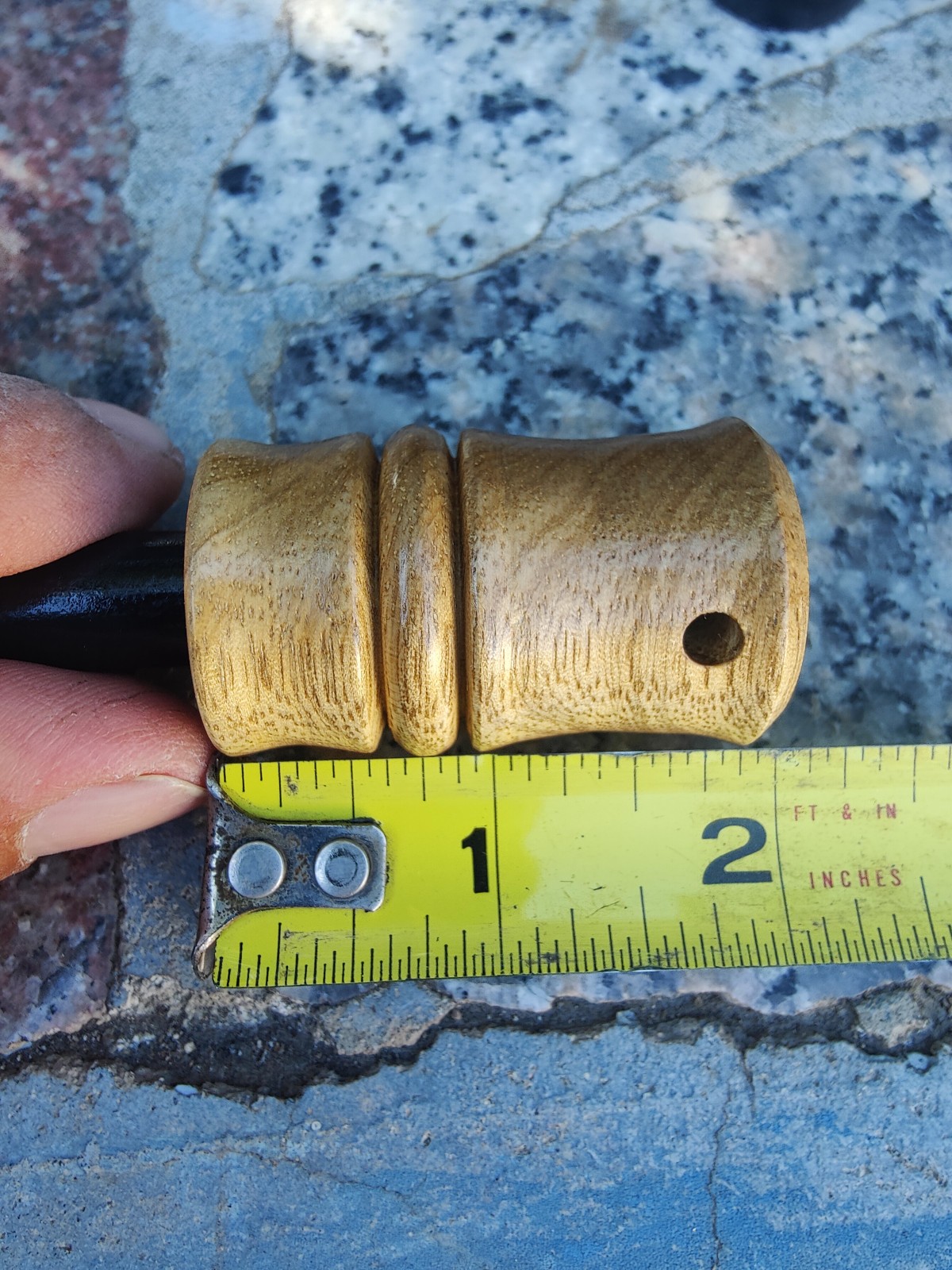 Bushcraft 5″ x 1/2 ” ferrocerium rod Black limba wood handle | | mischmetal