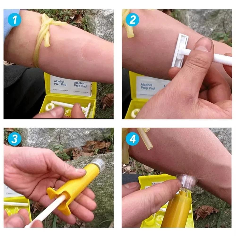 Outdoor Camping Hiking Backpack Tool Insect Bee Sting Snake Bite Venom Extractor