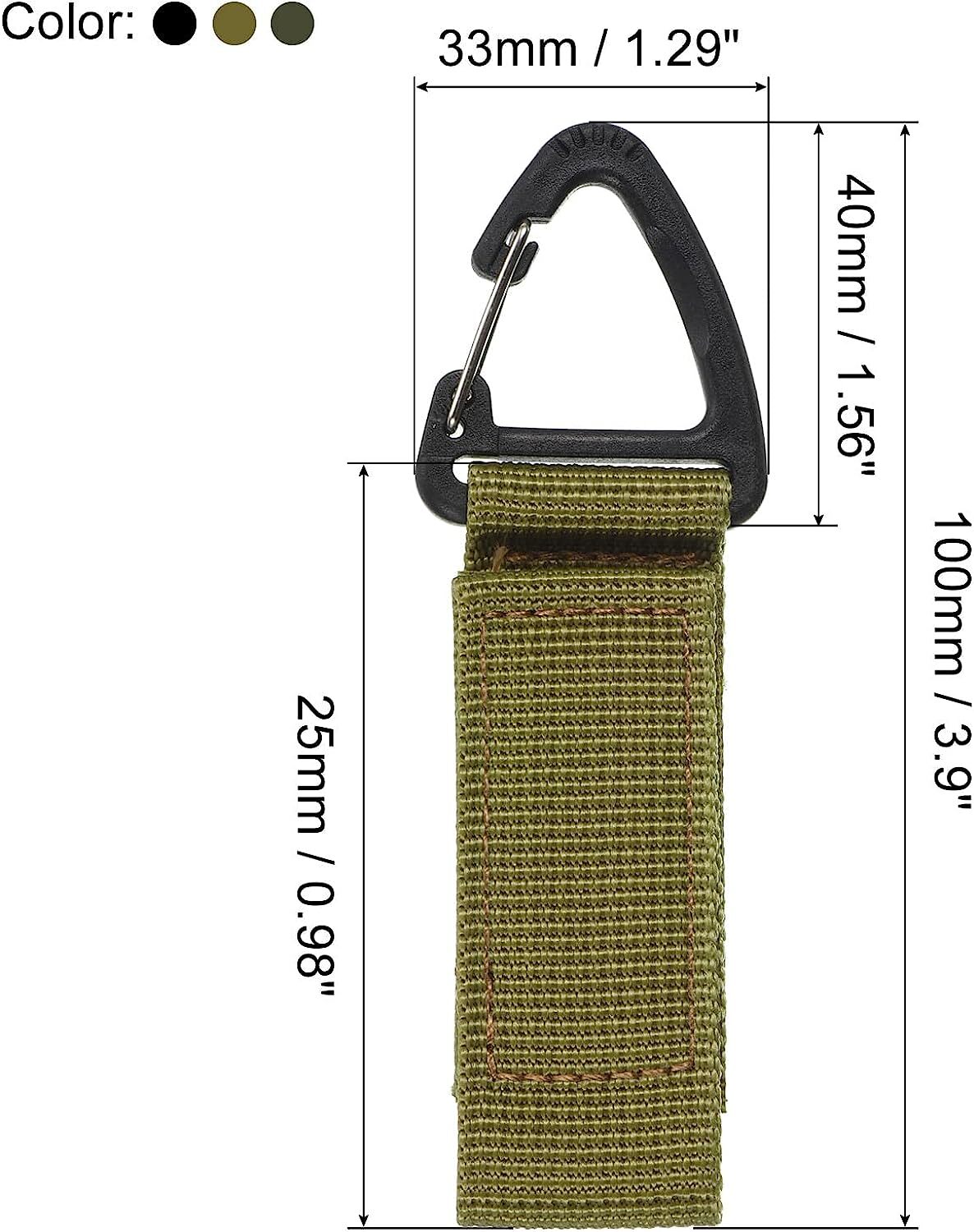 Outdoor Tactical Nylon Keychain Hook Camping Equipment Backpack Buckle Accessory