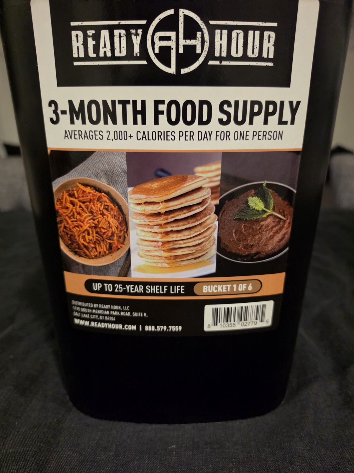 NEW! • READY HOUR 3 MONTH FOOD SUPPLY 25 year shelf life SURVIVAL KIT • BUCKET 1