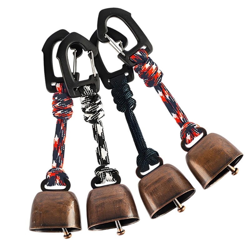 Outdoor Bear Bells Loud Cast Iron Cowbell For Hiking Camping And Pet Safety
