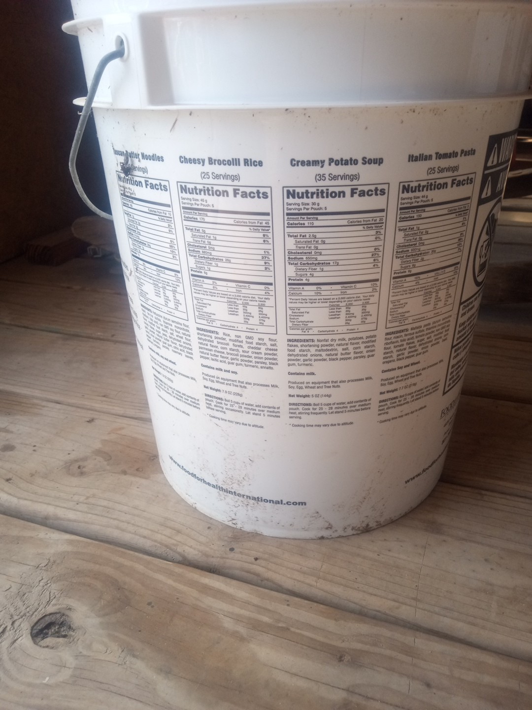 Food Supply Bucket 275 serv Emergency Food Supply