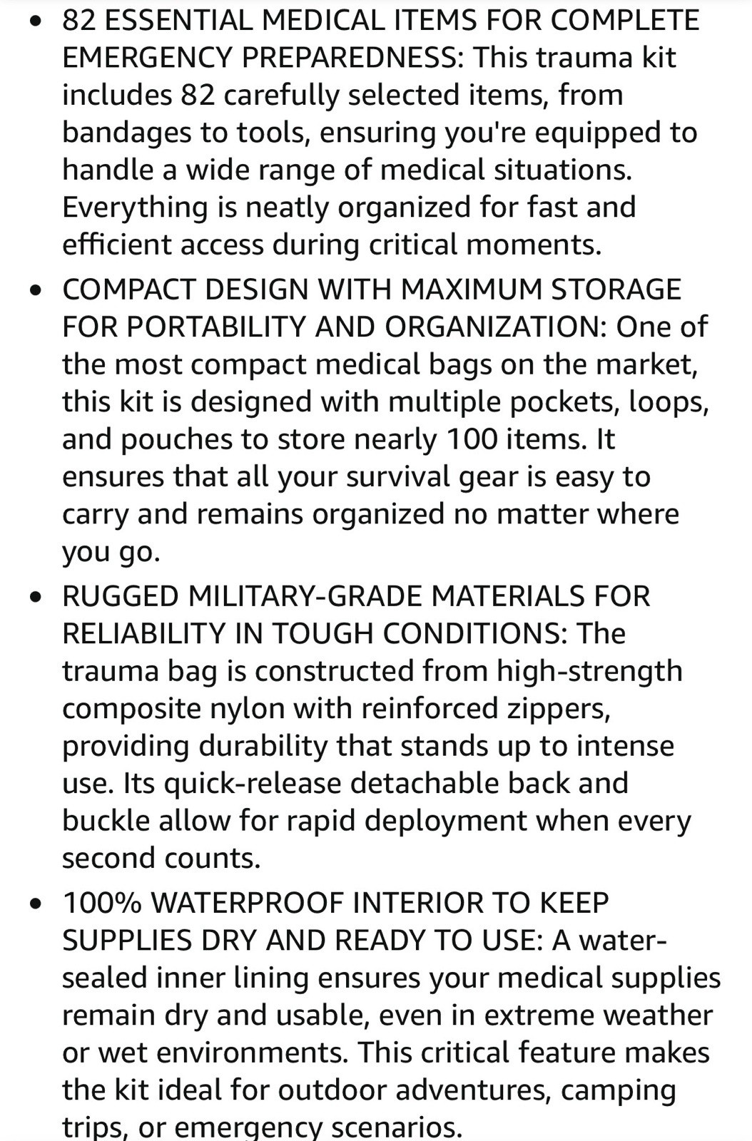 TacRight Trauma Survival Kit V2 82 PCs Military Grade Survival Gear New