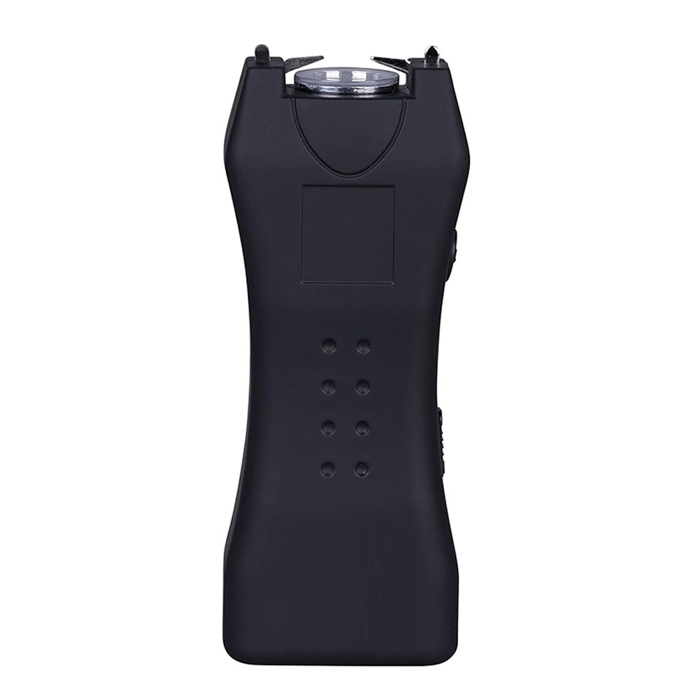 Black Rechargeable Stun Gun LED Flashlight w/ Holster Self Defense 718