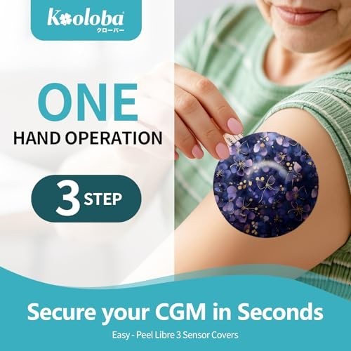 Waterproof Adhesive Patches for Libre 3 – Sensor Covers, Easy-Peel, Full Coverag