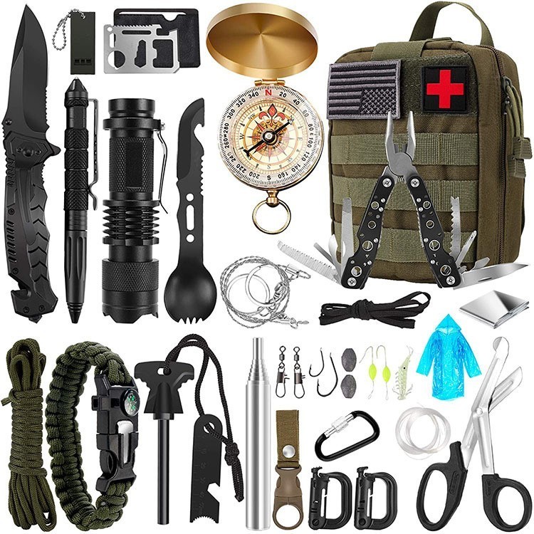 Tactical Emergency Equipment Survival Kit Outdoor Sport Hiking Camping SOS Tool