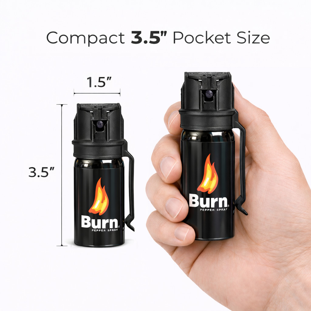 Burn 3 Pack Pepper Spray 1.35oz Police Strength OC Safety Lock Self Defense