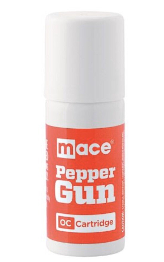 2 Mace POLICE PEPPER GUN Spray REFILL OC Cartridge Dual Pack Kit 4″ INVISIBL DYE
