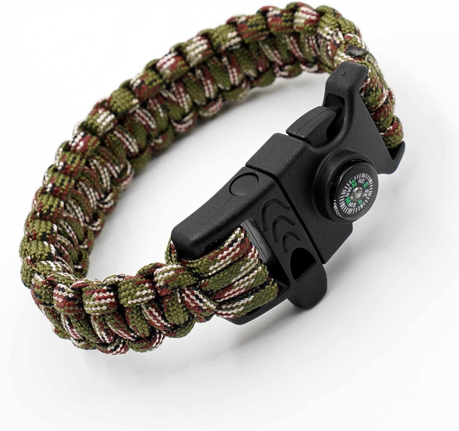 8 Pack Emergency Survival Bracelet with Whistle and Compass,Survival Kit,Wildnes