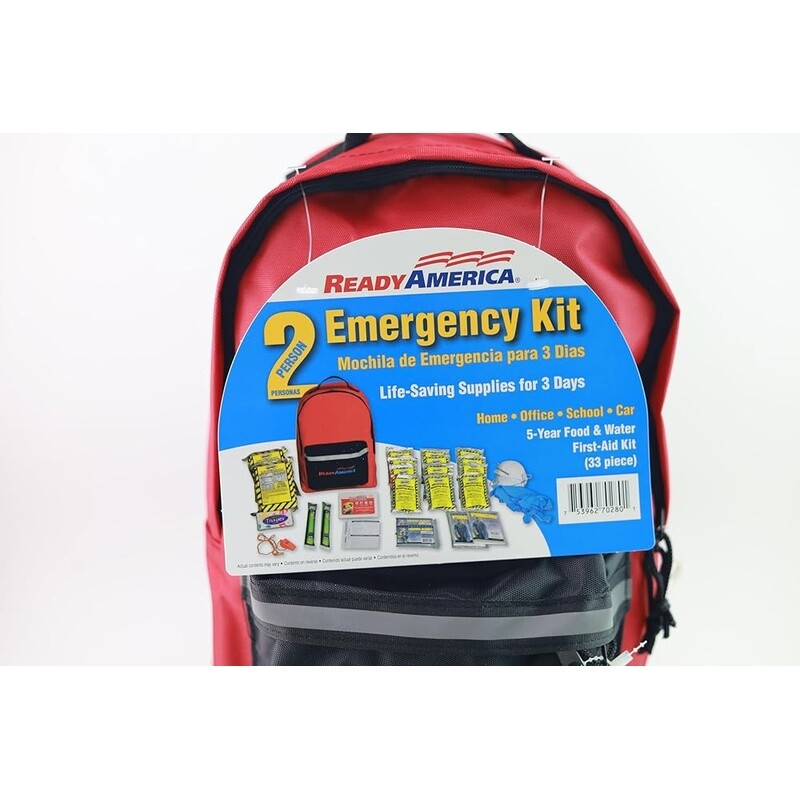72 Hour Emergency Kit 2 Person Survival Backpack First Aid Food Water Camping US