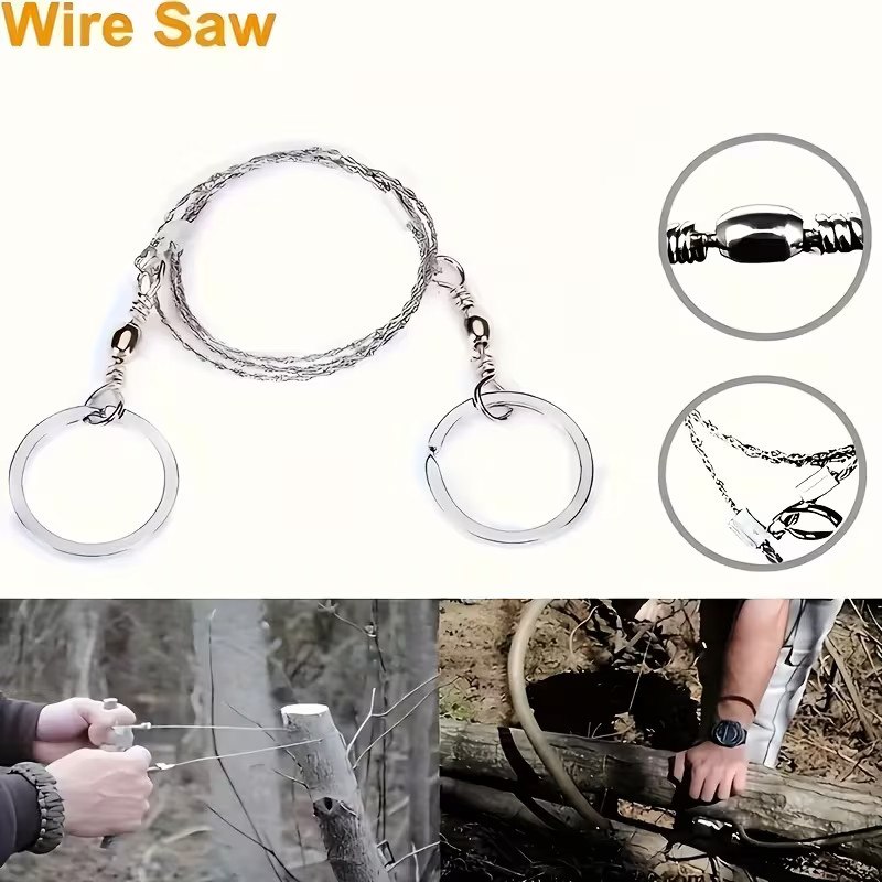 6pcs, Survival Kit SOS Emergency Gear, Set Camping Hiking Multi Tool Compass