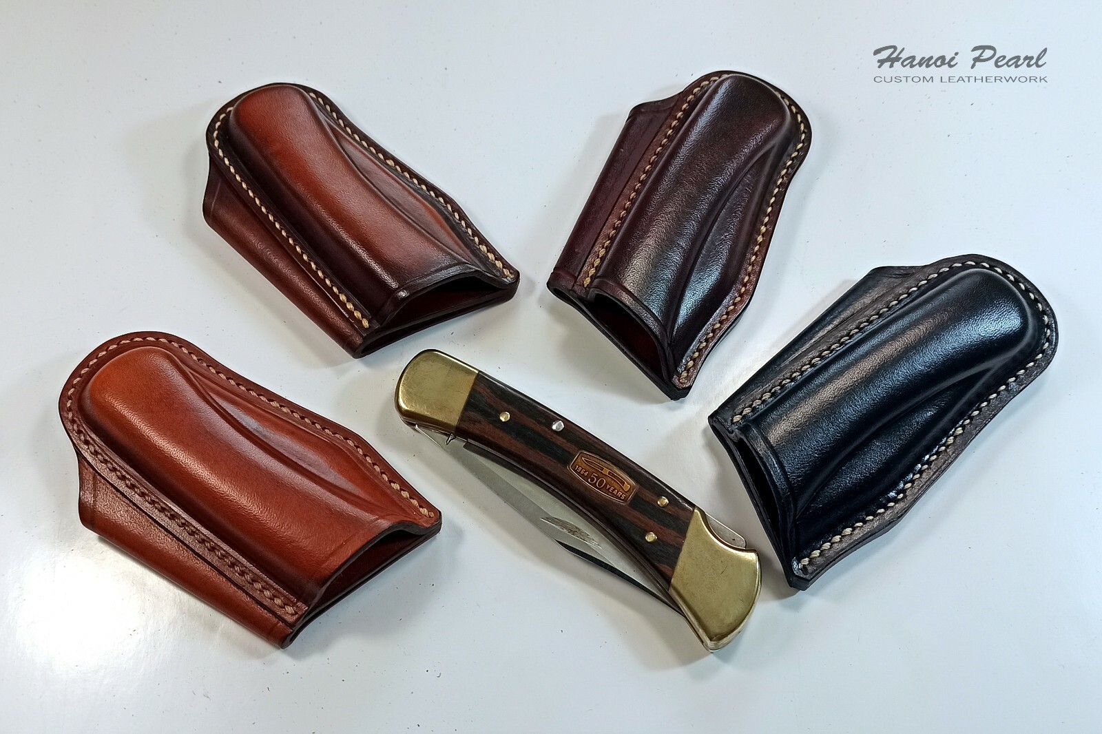 Buck 110 Hunter Sheath | Custom Cross Draw Scout Carry Leather Sheath