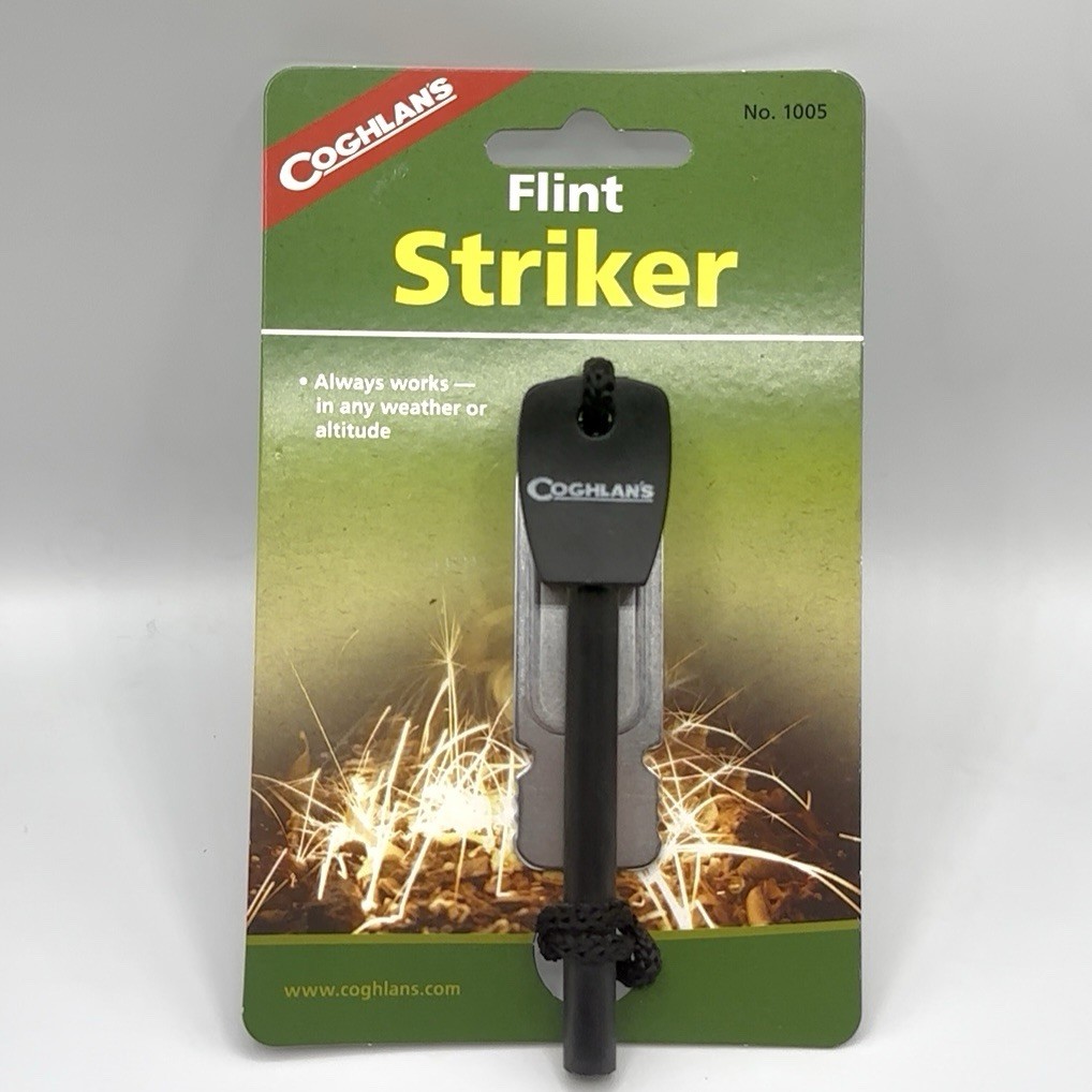 Coghlan’s Flint Striker Ferro Cerrium Fire Starter Rod w/ Steel Camping Survival