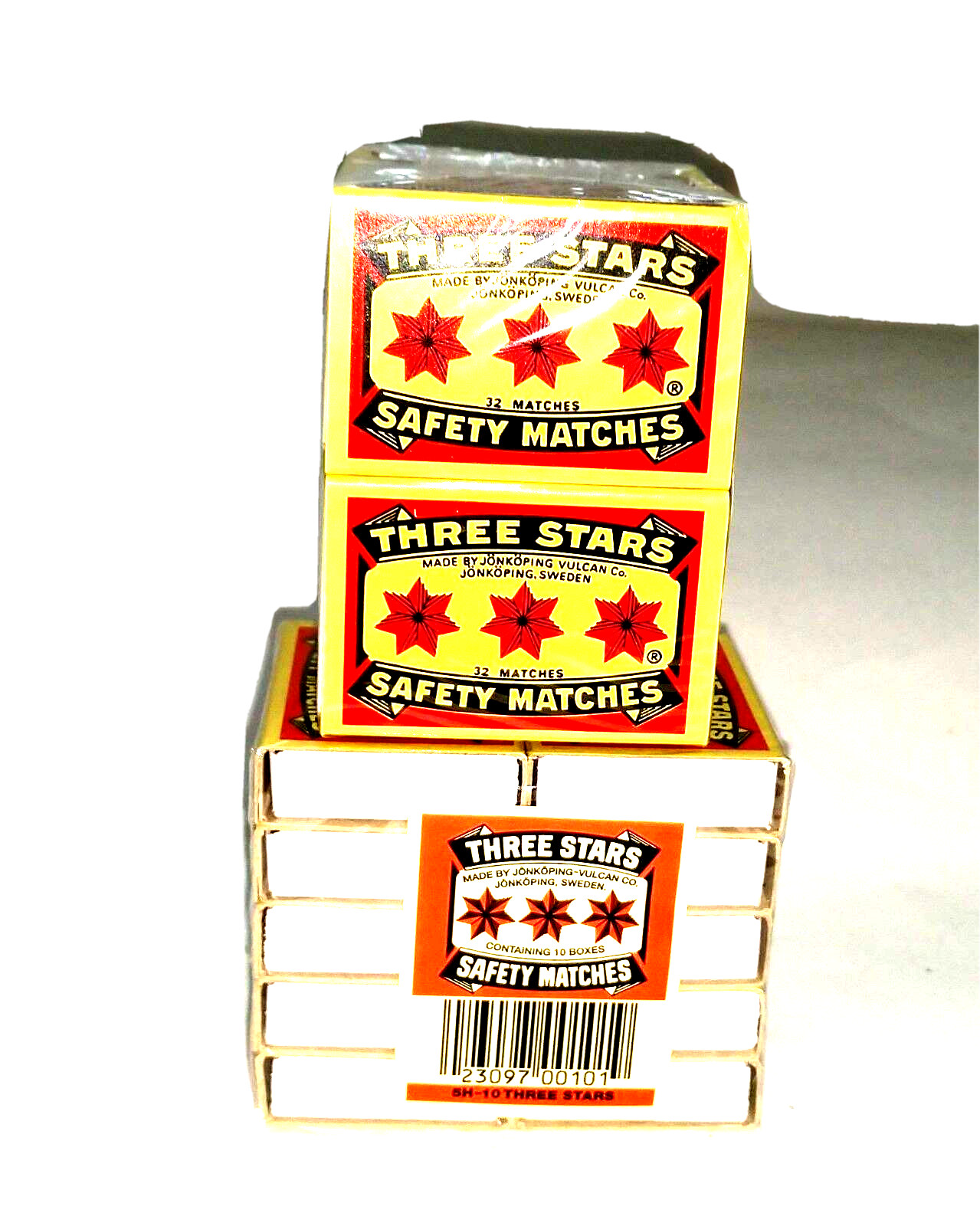 20 Box Three Stars Safety Matches Cerillos 3 Estrellas Camping Outdoor Cooking H