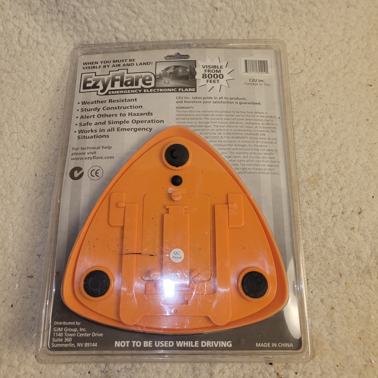 EzyFlare EZY FLARE Emergency Roadside Electronic Flashing LED Warning Light NEW!