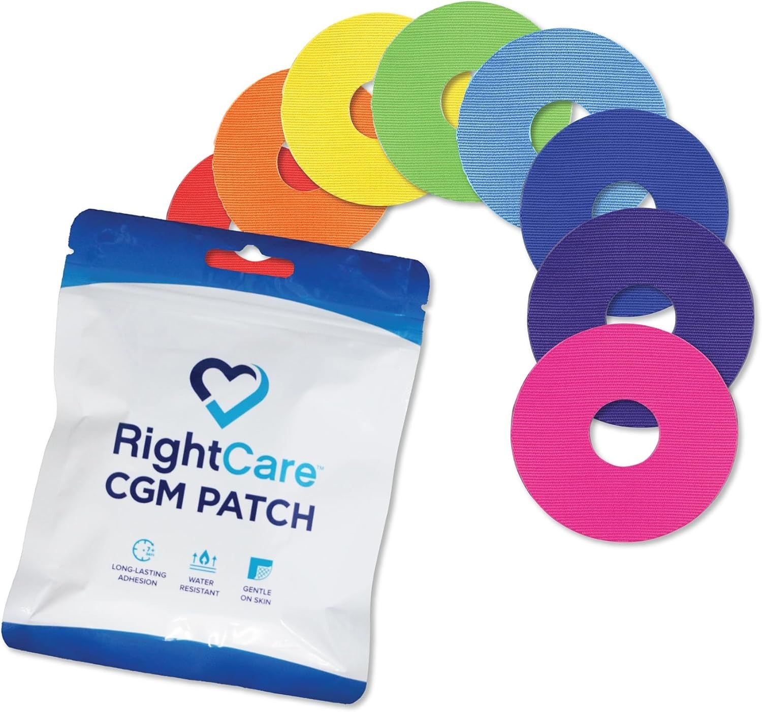 Comfortable Hypoallergenic CGM Sensor Patches – 25 Pre-Cut Waterproof Adhesive